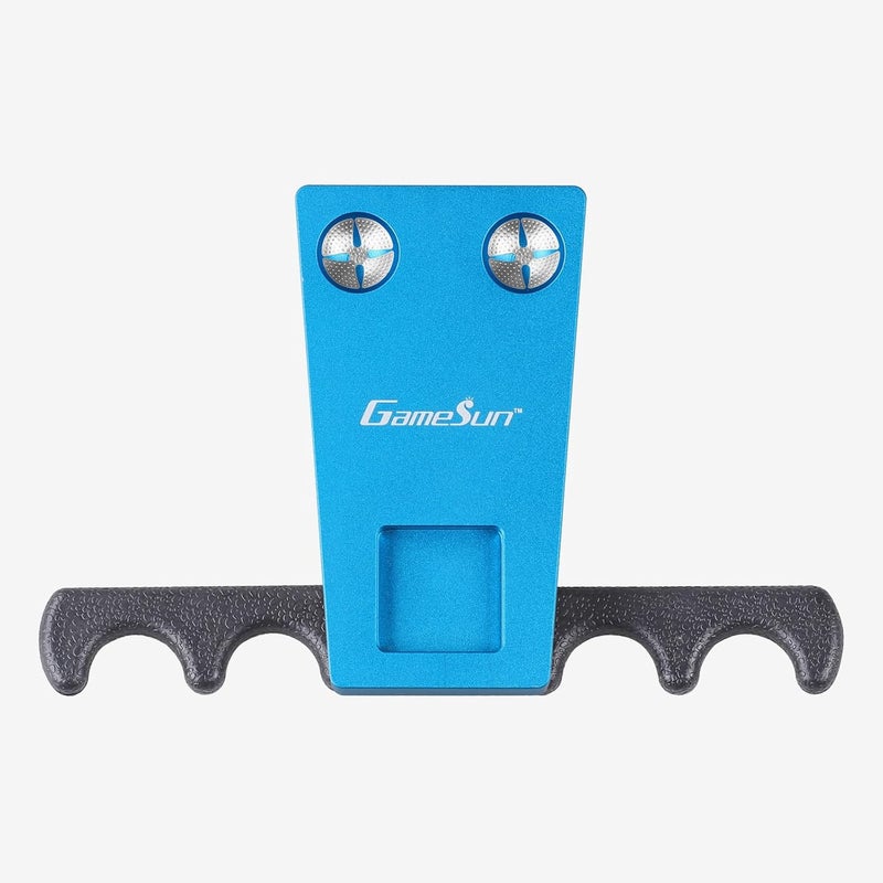 GAMESUN 6 In 1 Portable Weighted Pool Cue Holder, chalk holder, billiard cue tip tool, Blue - Image 1